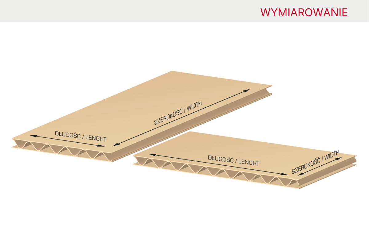 AQUILA tektura falista wymiarowanie